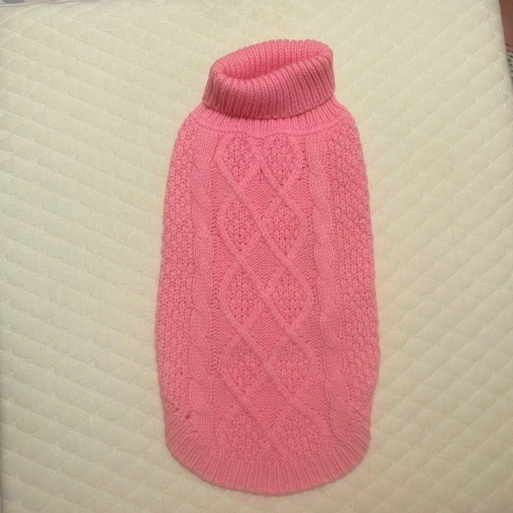 Dog cable knit turtleneck sweater S/M